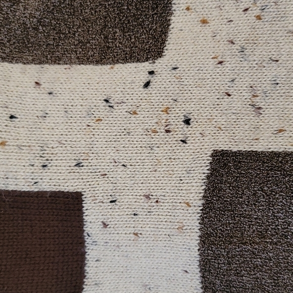 Milano Design Group Vintage Tan And Brown Wool Blend Sweater - Size Medium - Picture 4 of 6